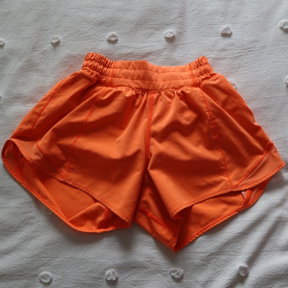 lululemon athletica Bright Orange Athletic Shorts